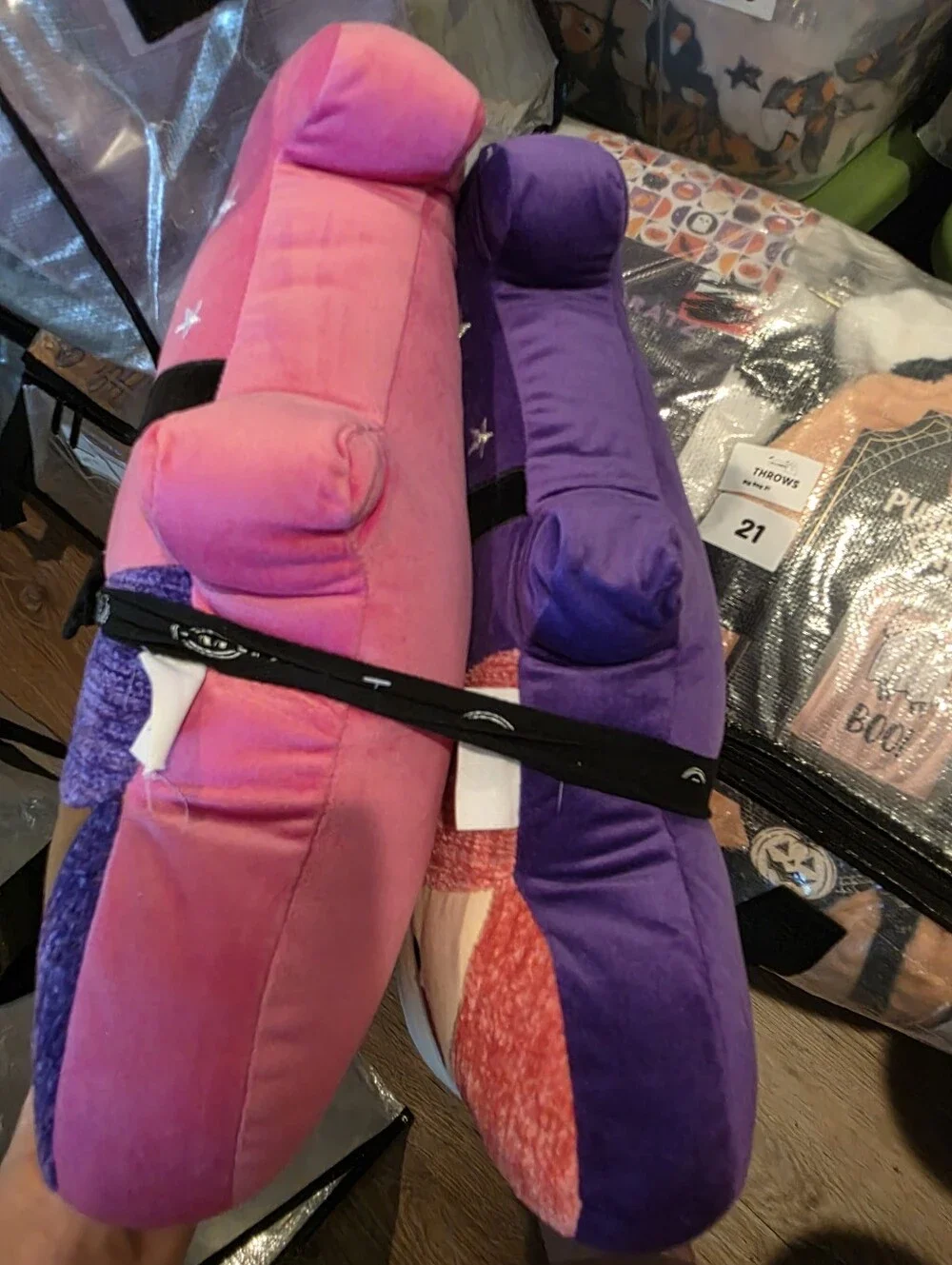 Plush Witch 2 Pack Pillows - Pink & Purple